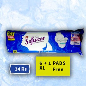 Sofwear Sanitary Napkins - Pack of 6 + 1 (XL)